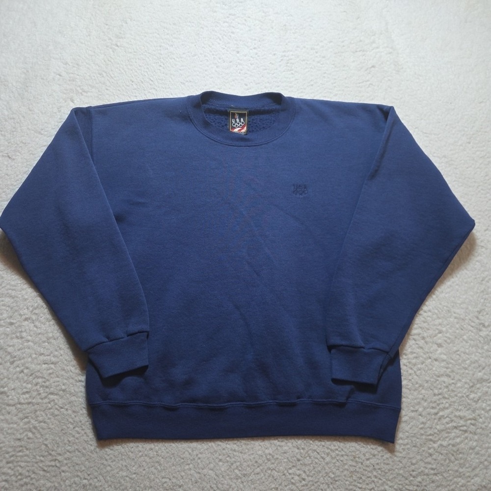 Vintage 90's JCPenney USA Olympics Crewneck Sweatshirt Blue Men's Large
